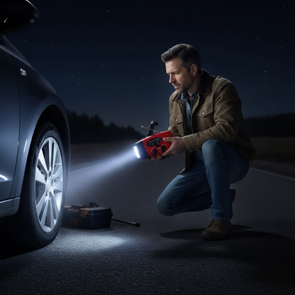 Radio d’Urgence Multifonction avec Manivelle, Panneau Solaire et Powerbank pour Situations Critiques Solar Radio Electro Paris