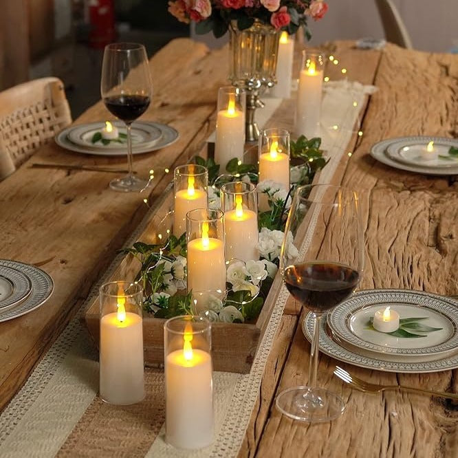 Ensemble De 9 Bougies Acryliques Sans Flamme Pour Une Ambiance Élégante Et Sécurisée Candle Electro Paris