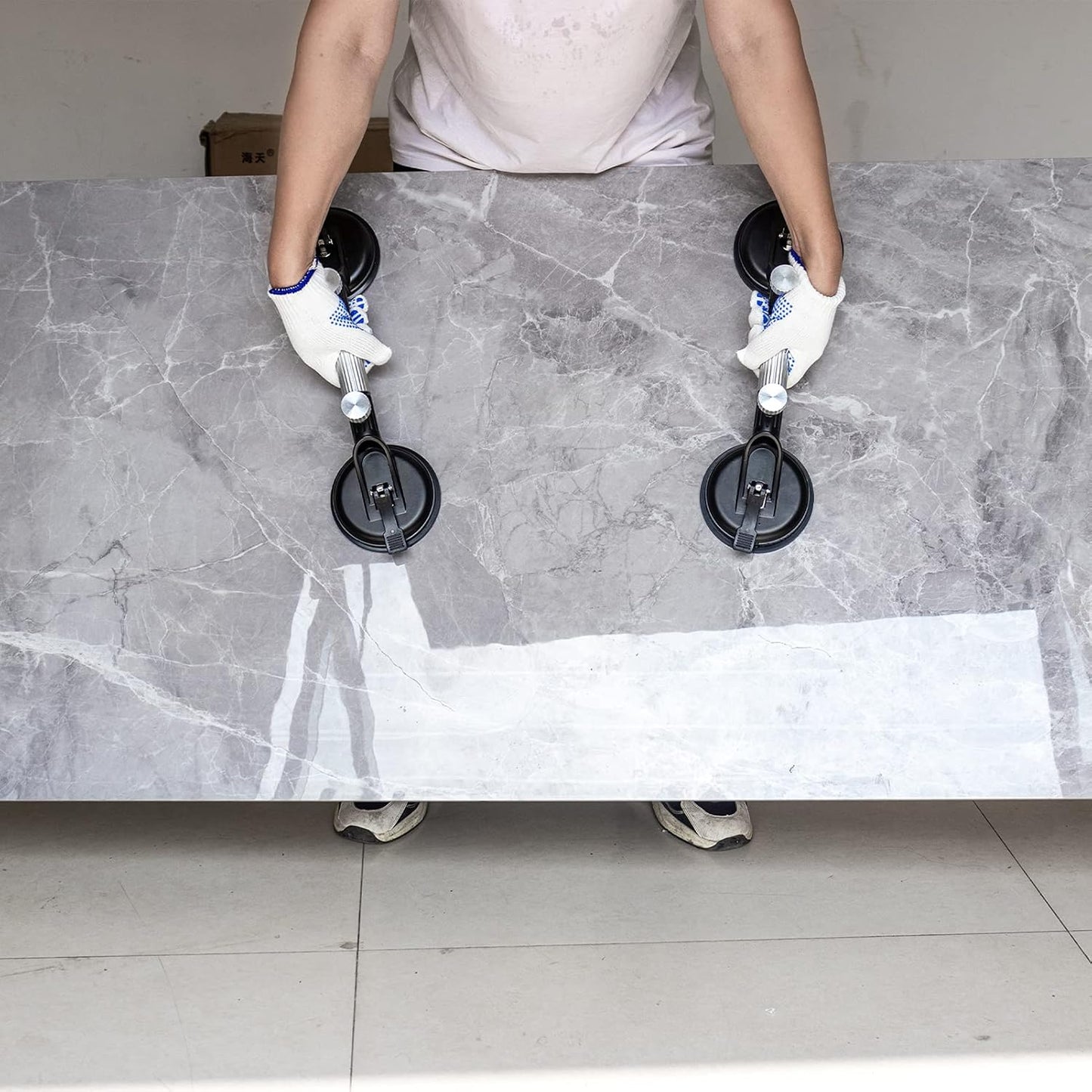 Paire de Ventouses Ultra-Résistantes pour Carrelage, Verre et Marbre – Outil de Pose Précis et Fiable Outils et amélioration de l'habitat Electro Paris