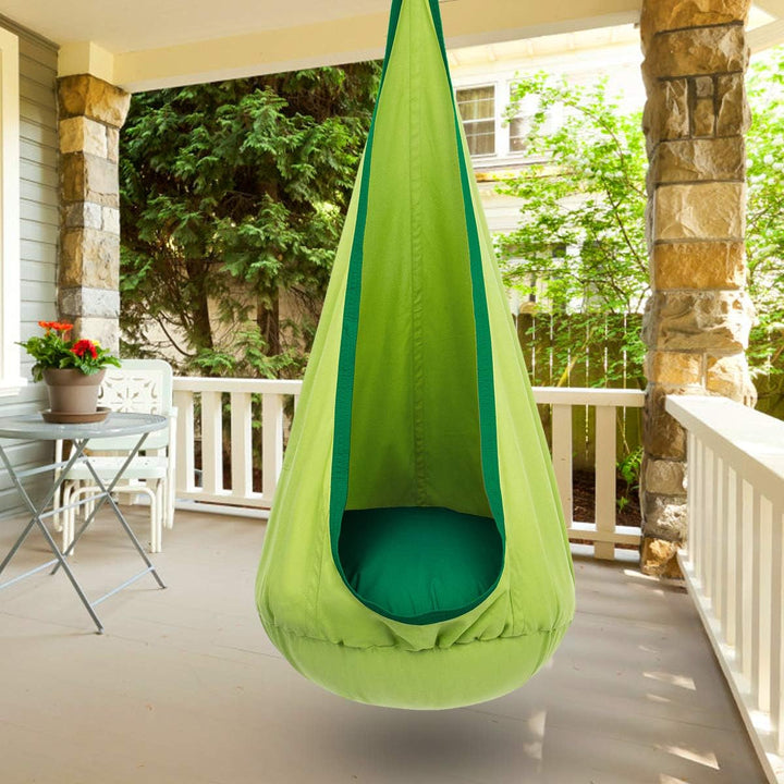 Balançoire Extérieure Confortable Pour Enfants À Partir De 6 Ans Avec Housse En Coton Et Espace De Rangement Swing Sets & Playsets Electro Paris Vert