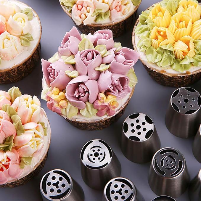 Set De Douilles À Gâteau Avec 27 Pièces Pour Décoration Professionnelle Et Créative Cake decorating supplies Electro Paris