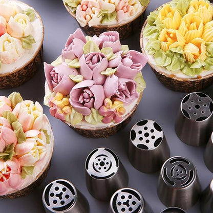 Set De Douilles À Gâteau Avec 27 Pièces Pour Décoration Professionnelle Et Créative Cake decorating supplies Electro Paris
