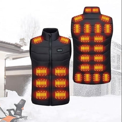 Gilet Chauffant USB Rechargeable Avec 28 Zones De Chauffe Et 4 Niveaux De Température Pour Hiver Heating vest Electro Paris