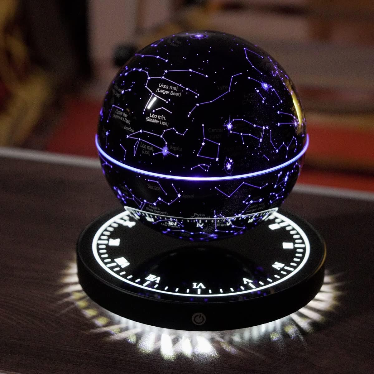 Lampe Constellation Rotative en Lévitation – Globe d’Étoiles Flottant Magique Table Lamp Electro Paris