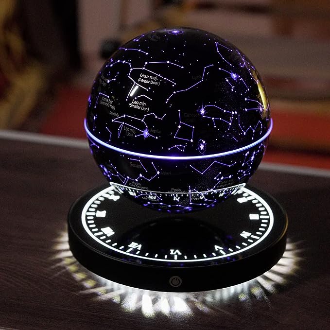 Lampe Constellation Rotative en Lévitation – Globe d’Étoiles Flottant Magique Table Lamp Electro Paris