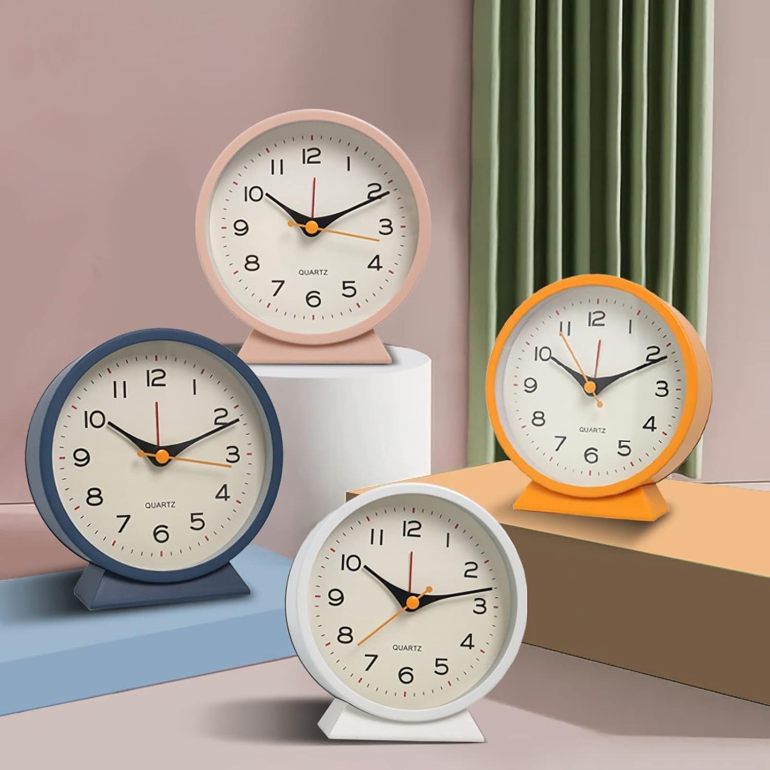 Réveil Rétro Silencieux Avec Lumière – Horloge de Chevet Vintage Sans Tic-Tac, Fonctionnant À Pile Pour Chambre ou Bureau Alarm Clocks Electro Paris