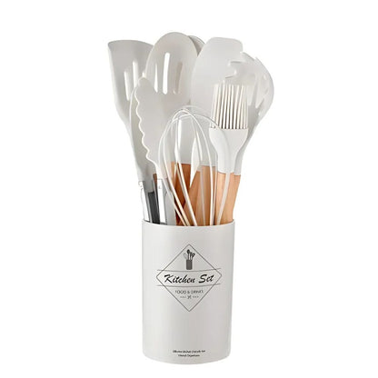 Ustensiles De Cuisine En Silicone Antiadhésif 12 Pièces – Set Complet Pour Cuisine Facile Et Sécurisée Ustensiles De Cuisine Electro Paris Blanc
