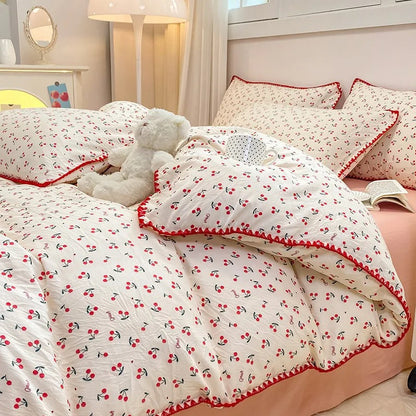 Literie – Floral Bedding Set Avec Motifs Cerises Et Fleurs Pour Une Chambre Fraîche Et Colorée Bedding Electro Paris
