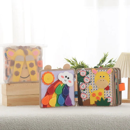 Livre Sensoriel Bébé – Livre d’Éveil en Feutre Animaux pour Apprentissage Précoce Luminaires Electro Paris