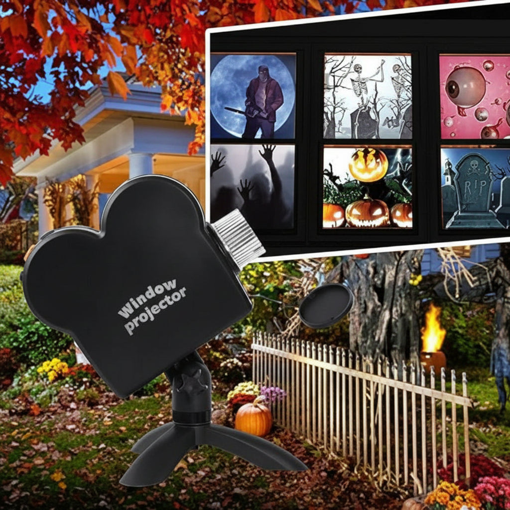 Projecteur Holographique Halloween Avec Vidéos Préchargées Et Son Intégré Pour Décorations Effrayantes Projector Electro Paris