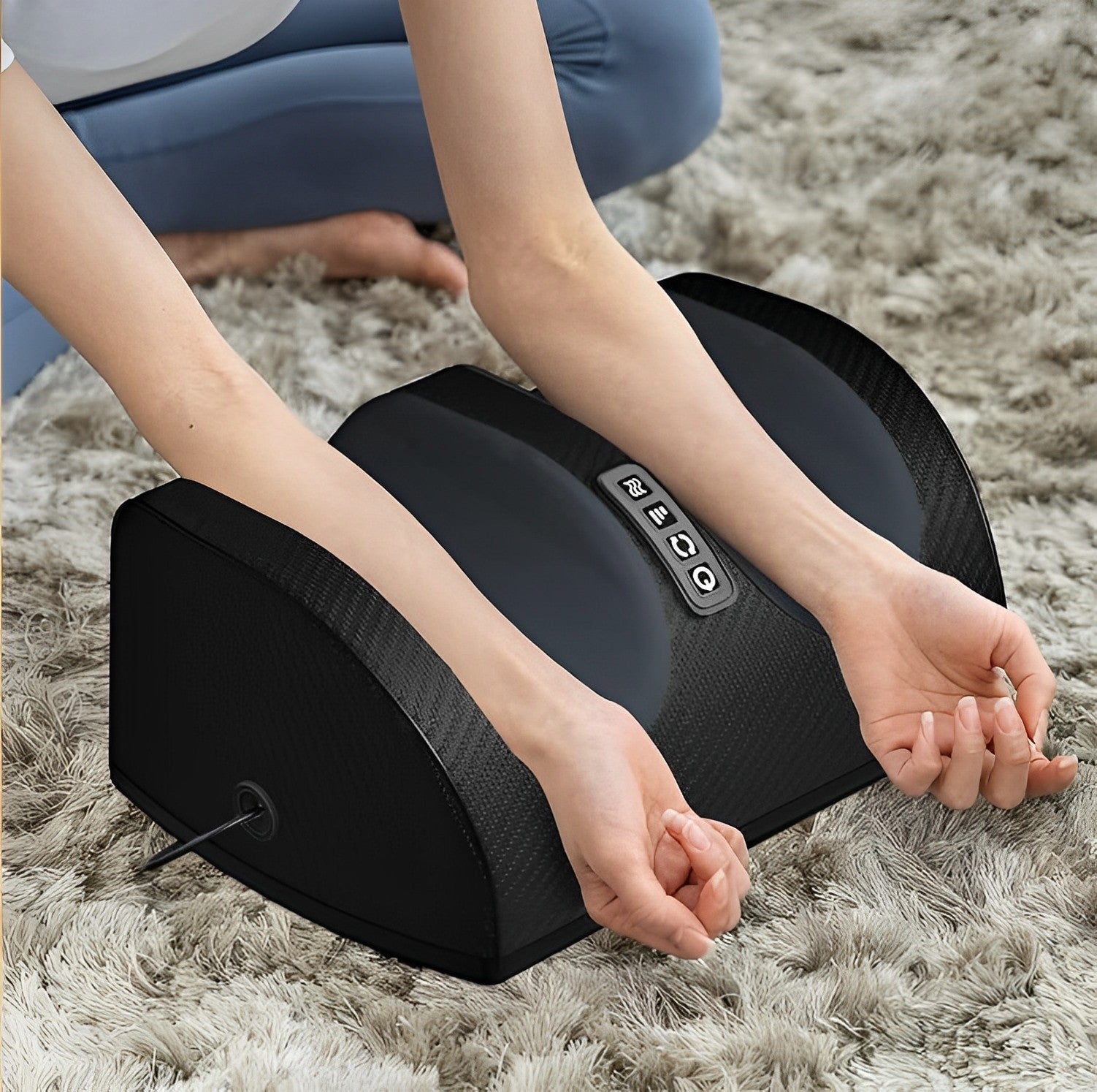 Masseur Pour Pieds Et Mollets – Massage Intelligent Par Pétrissage Avec Pression D’Air Et Chaleur Foot And Calf Massager Electro Paris