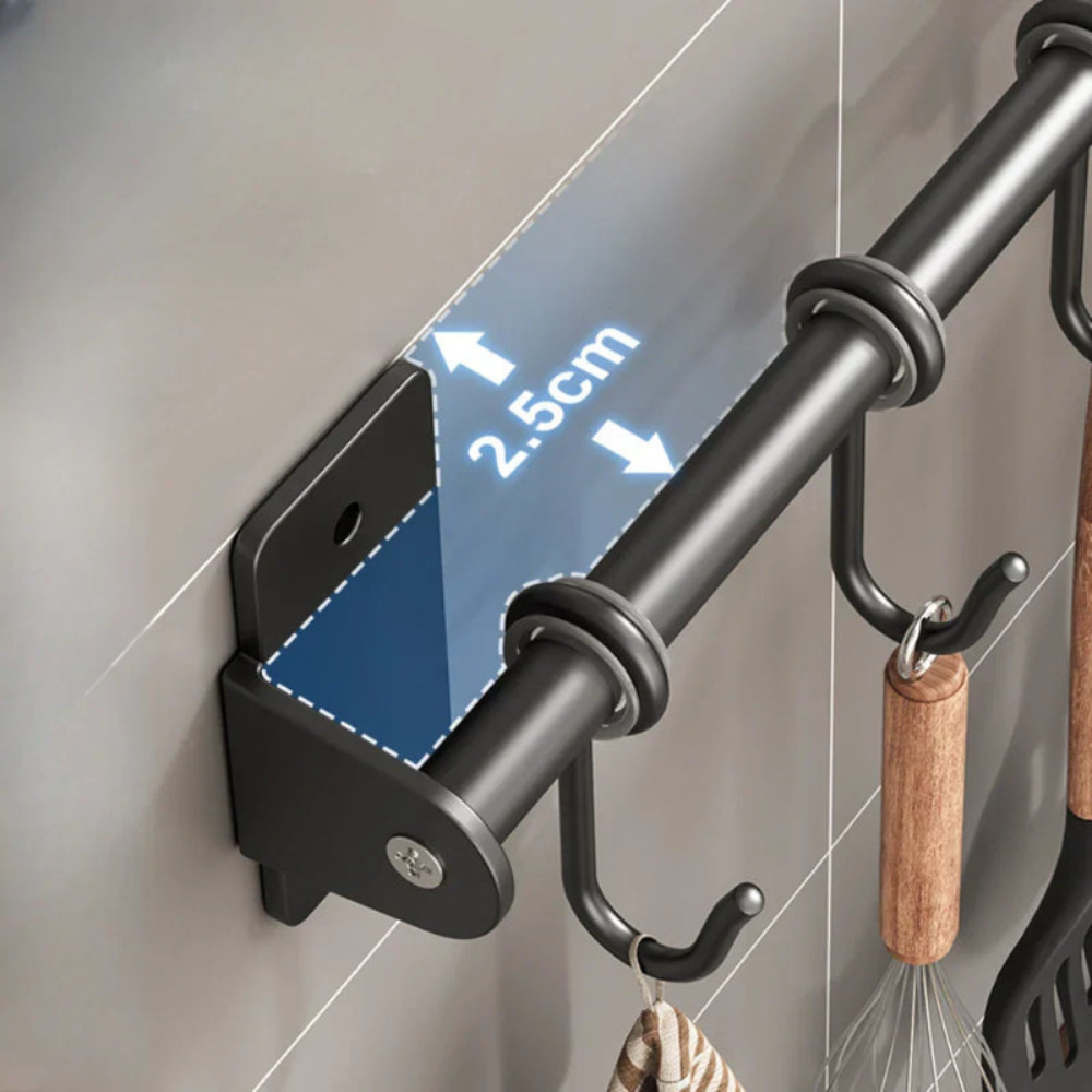 Organisateur De Cuisine Mural Avec Crochets Multiples Pour Gain De Place Et Rangement Efficace Kitchen Accessories Electro Paris