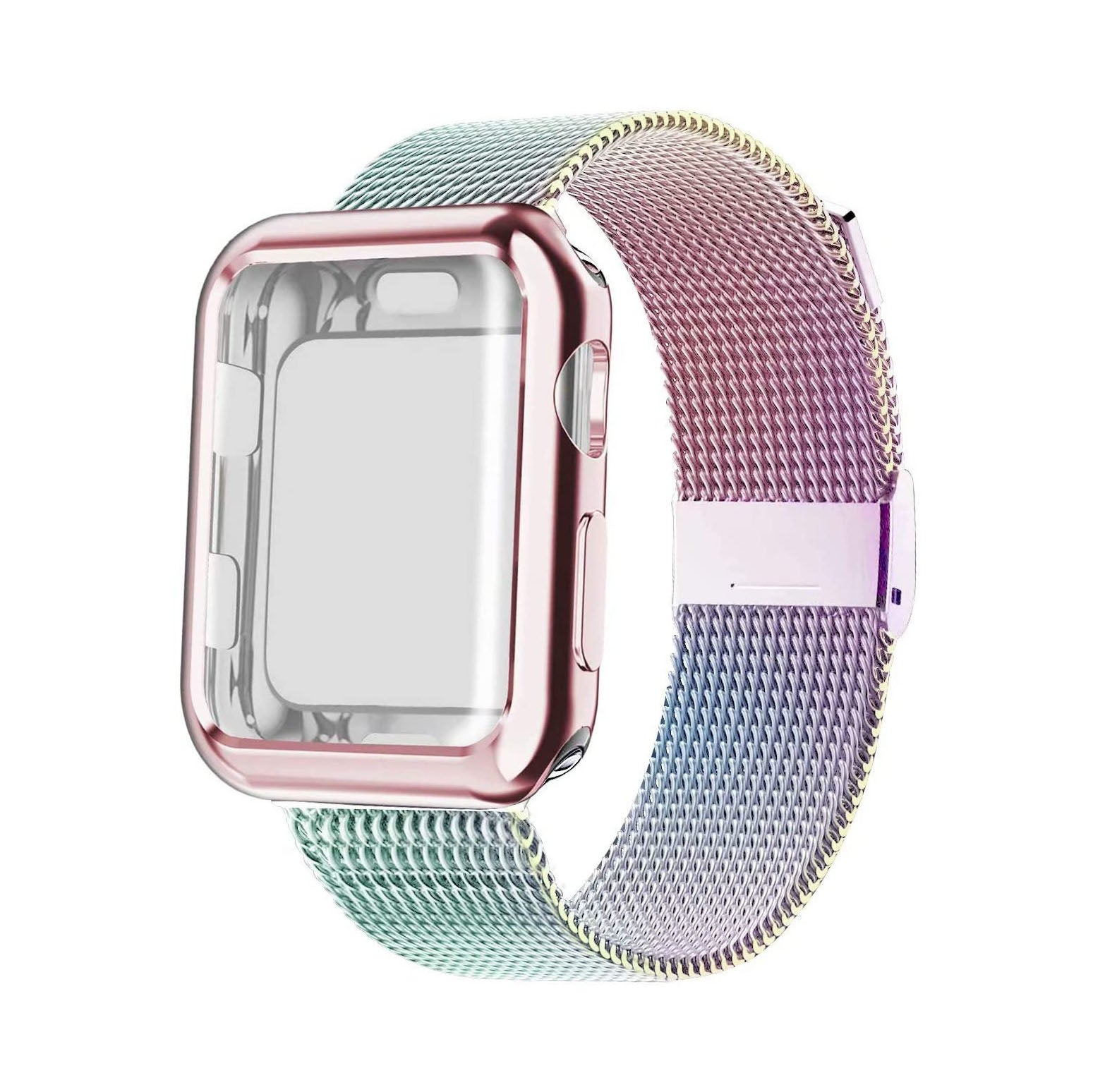 Bracelet De Montre Métallique De Luxe Ajustable Pour Montres Connectées 38-45 mm iWatch strap Electro Paris Multicolore iWatch 38 mm