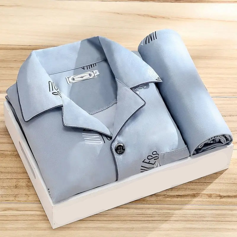 Chemise de Nuit Homme Confortable pour des Nuits Douces et Élégantes Sleepwear Electro Paris Gris L