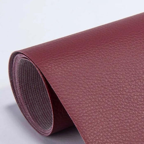 Patches En Cuir Auto-Adhésifs Pour Réparation Facile Et Esthétique De Vos Articles En Cuir Fabric repair kit Electro Paris Rouge vin 50 x 138cm