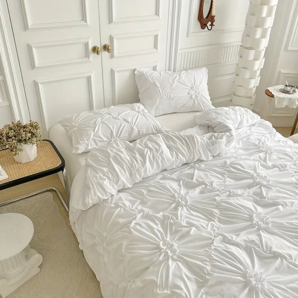 Housse De Couette Ruffle Flower – Douce, Élégante Et Confortable Pour Chambre, Lit Et Cocooning Bedsheet Electro Paris