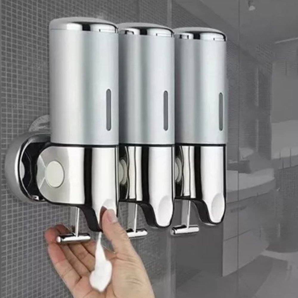 Distributeur de Savon Mural Minimaliste – Ensemble Moderne pour Salle de Bain Soap Dispenser Electro Paris Argent
