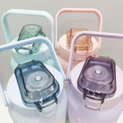 Bouteille D’eau Motivée 2L Écologique Avec Couvercle Anti-Fuite Et Système De Seringue Intégré Water Bottles Electro Paris