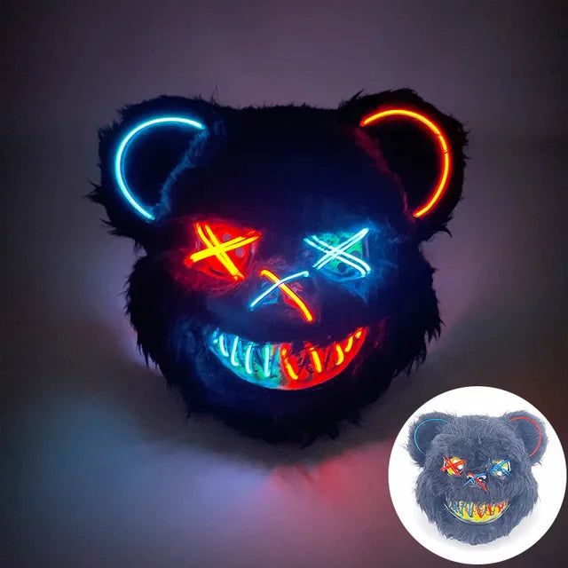 Masque LED Lumineux d'horreur – Visage Effrayant qui s'illumine pour Halloween Toys & Games Electro Paris