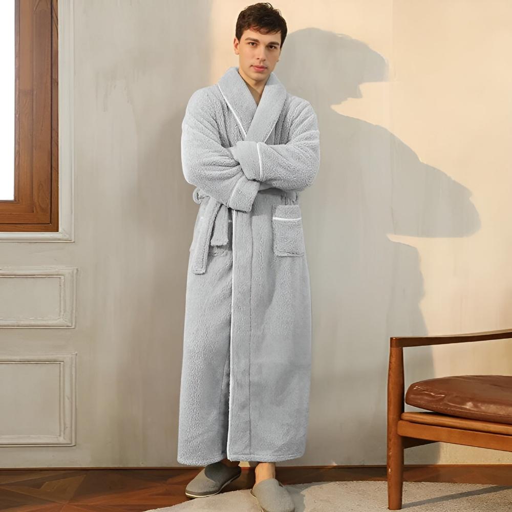 Peignoir De Bain En Flanelle – Doux, Confortable Et Élégant Pour Homme Et Femme Toute L’Année Bath robe Electro Paris