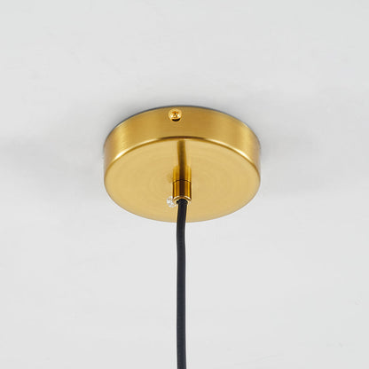 Lampe Suspendue en Verre Ambre et Métal – Éclairage Élégant et Chaleureux Ceiling lamp Electro Paris