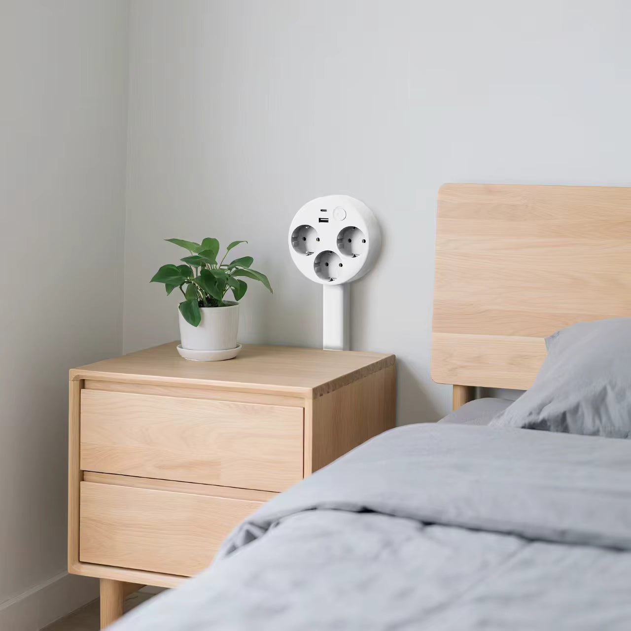 Multiprise Extensible Avec Ports USB Et Rotation 180 Degrés Pour Maison Moderne Power outlet Electro Paris