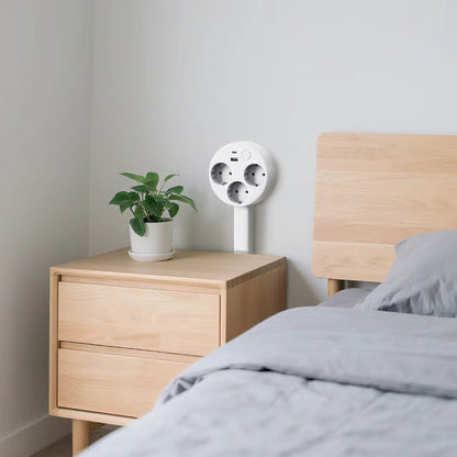 Multiprise Extensible Avec Ports USB Et Rotation 180 Degrés Pour Maison Moderne Power outlet Electro Paris