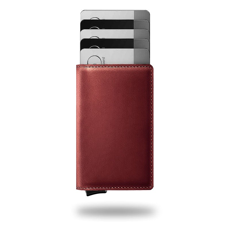 Swallet Portefeuille En Cuir Premium RFID Avec Mécanisme À Bouton Et Grande Capacité Black Friday Deal Wallet Electro Paris Rouge