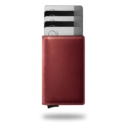 Swallet Portefeuille En Cuir Premium RFID Avec Mécanisme À Bouton Et Grande Capacité Black Friday Deal Wallet Electro Paris Rouge