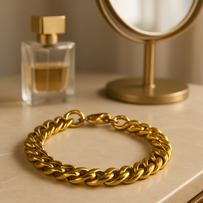 Bracelet à maillons – Bracelet en acier inoxydable pour hommes et femmes avec ajustement réglable Jewelry Bracelet Chain Electro Paris