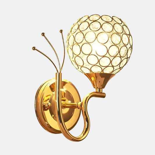 Applique LED en cristal avec design globe Wall lamps Electro Paris Droite
