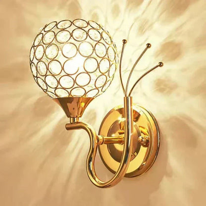 Applique LED en cristal avec design globe Wall lamps Electro Paris Gauche