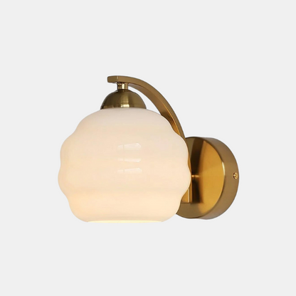 Applique Murale Art Déco avec Tiges en Verre pour un Éclairage Glamour Éclairage mural Electro Paris Or+Beige Dia 15cm x H 16cm