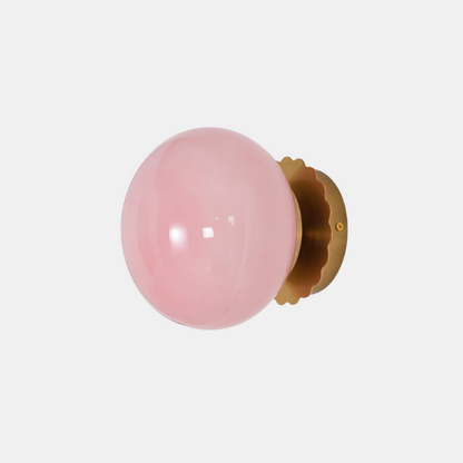 Applique Murale Artistique à Globe en Verre pour un Éclairage Fantaisiste Éclairage Electro Paris Or+Rose Dia 20cm x H 18cm