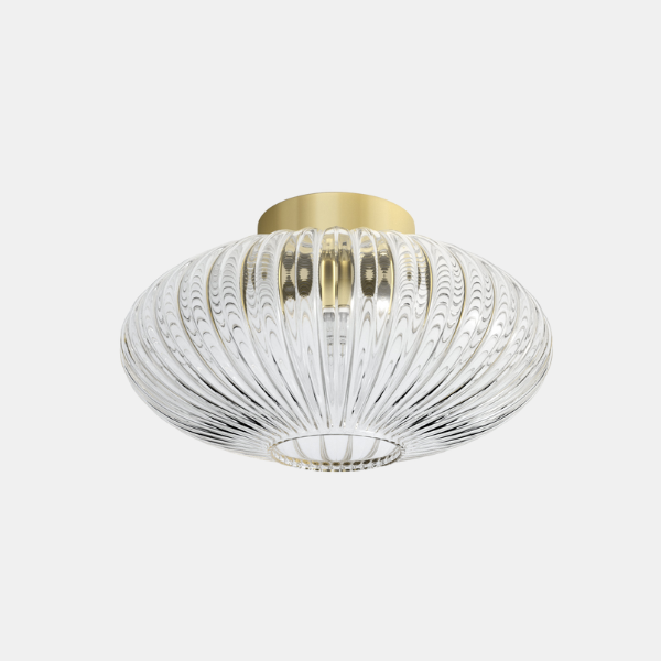 Applique Murale Artistique en Verre Ondulé pour une Lueur Douce et Diffuse Éclairage mural Electro Paris Gris fumé