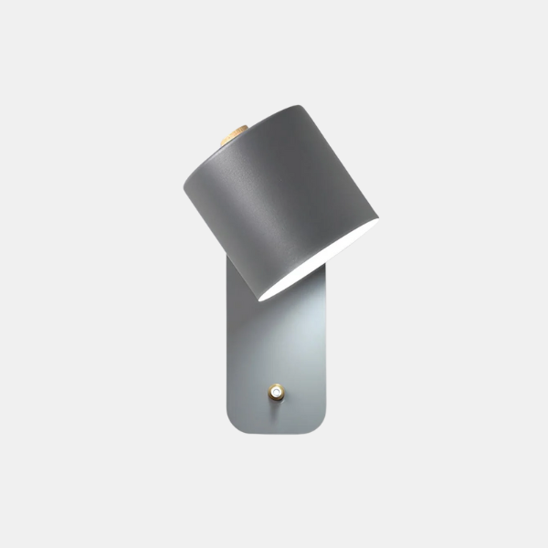 Applique Murale Cylindrique Rotative pour un Éclairage Moderne et Ajustable Éclairage mural Electro Paris Gris Dia 13cm x H 30cm