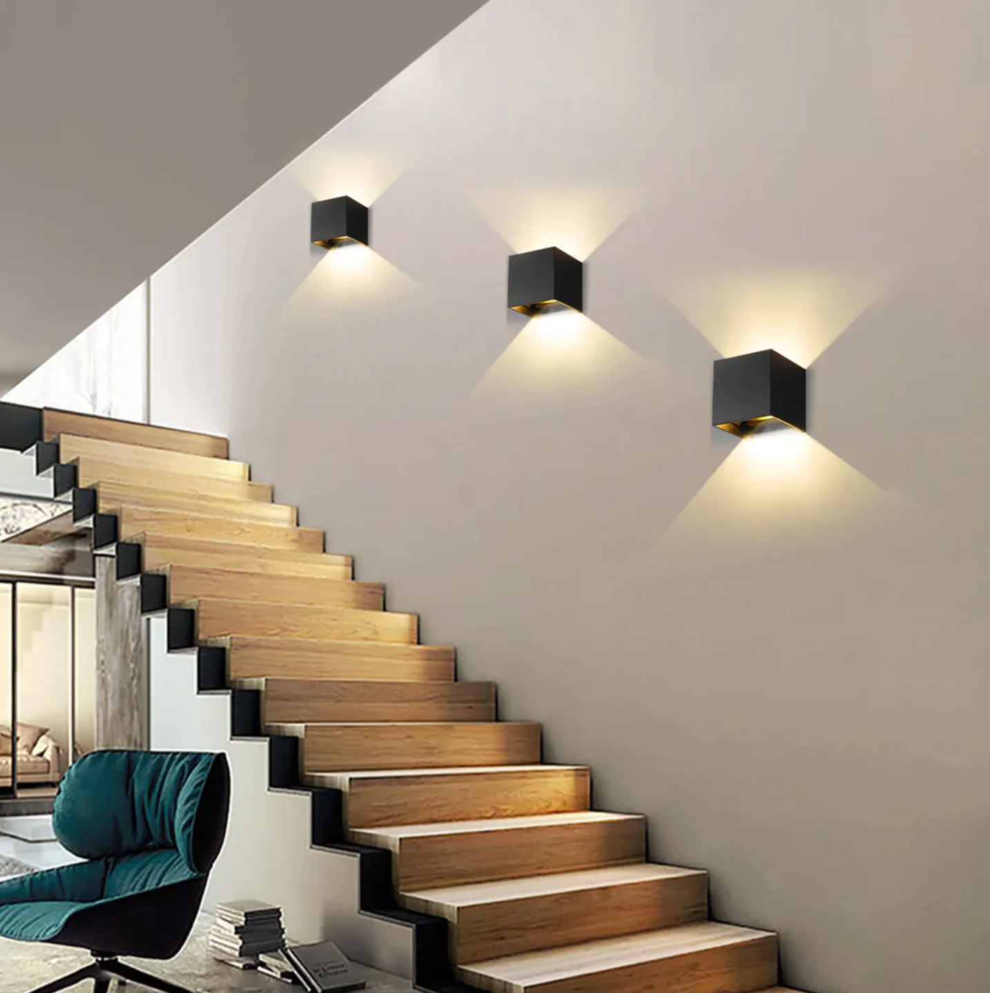 Applique Murale LED à Détecteur de Mouvement en Bois – Lampe Magnétique Sans Fil pour Couloir Éclairage Electro Paris