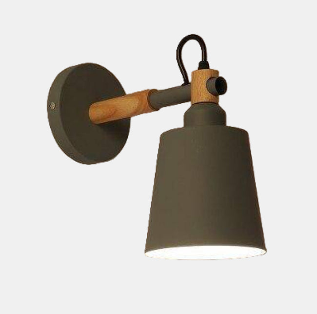 Applique Murale Design LED en Bois et Métal – Éclairage Moderne pour Salon et Chambre Éclairage mural Electro Paris Gris