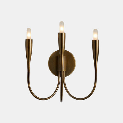 Applique Murale Moderne en Laiton et Noir – Éclairage Élégant à 3 Ampoules Applique murale Electro Paris Laiton