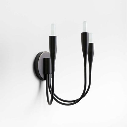 Applique Murale Moderne en Laiton et Noir – Éclairage Élégant à 3 Ampoules Applique murale Electro Paris