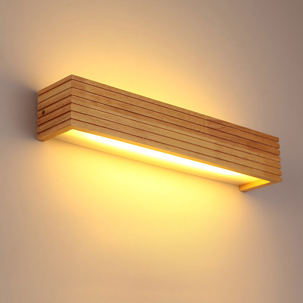 Applique Murale Moderne en Bois pour Chambre – Barre Lumineuse LED Minimaliste pour Meuble-lavabo Éclairage mural Electro Paris