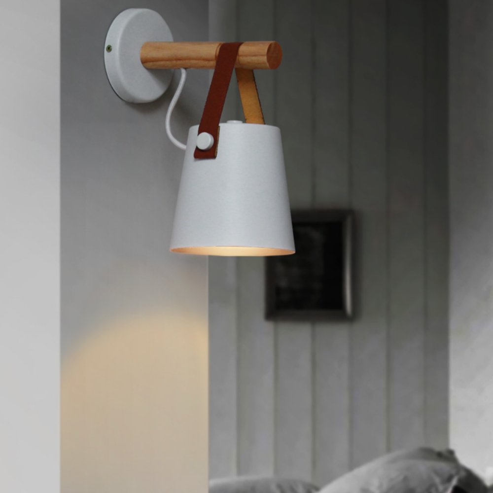 Applique Murale Design en Bois Scandinave – Lampe Murale Éclairante pour Salon Éclairage mural Electro Paris