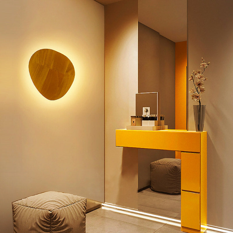 Applique Murale en Bois Naturel – Éclairage LED Contemporain pour Chambre et Salon Appliques murales Electro Paris Ovale 19 cm