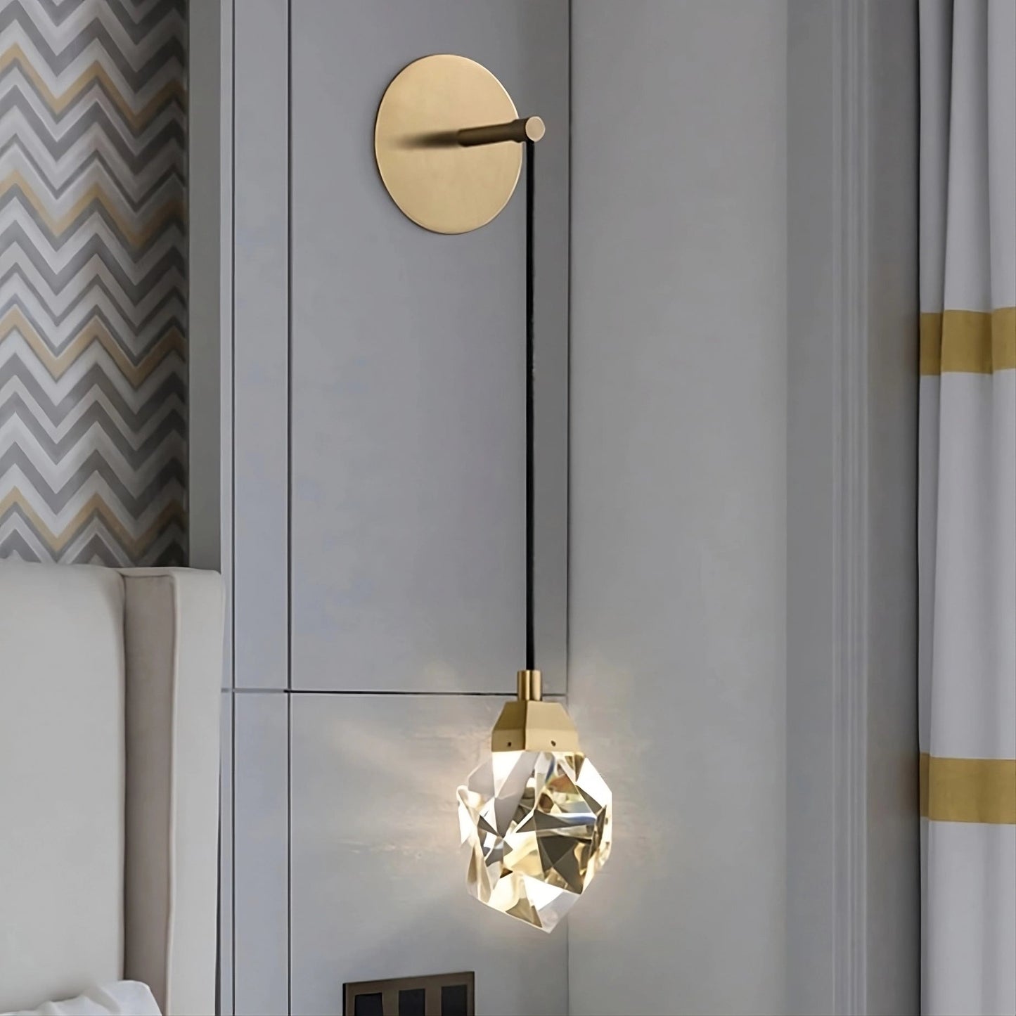 Applique Murale Cristal – Élégance Moderne avec Cristaux Artisanaux Applique murale Electro Paris B