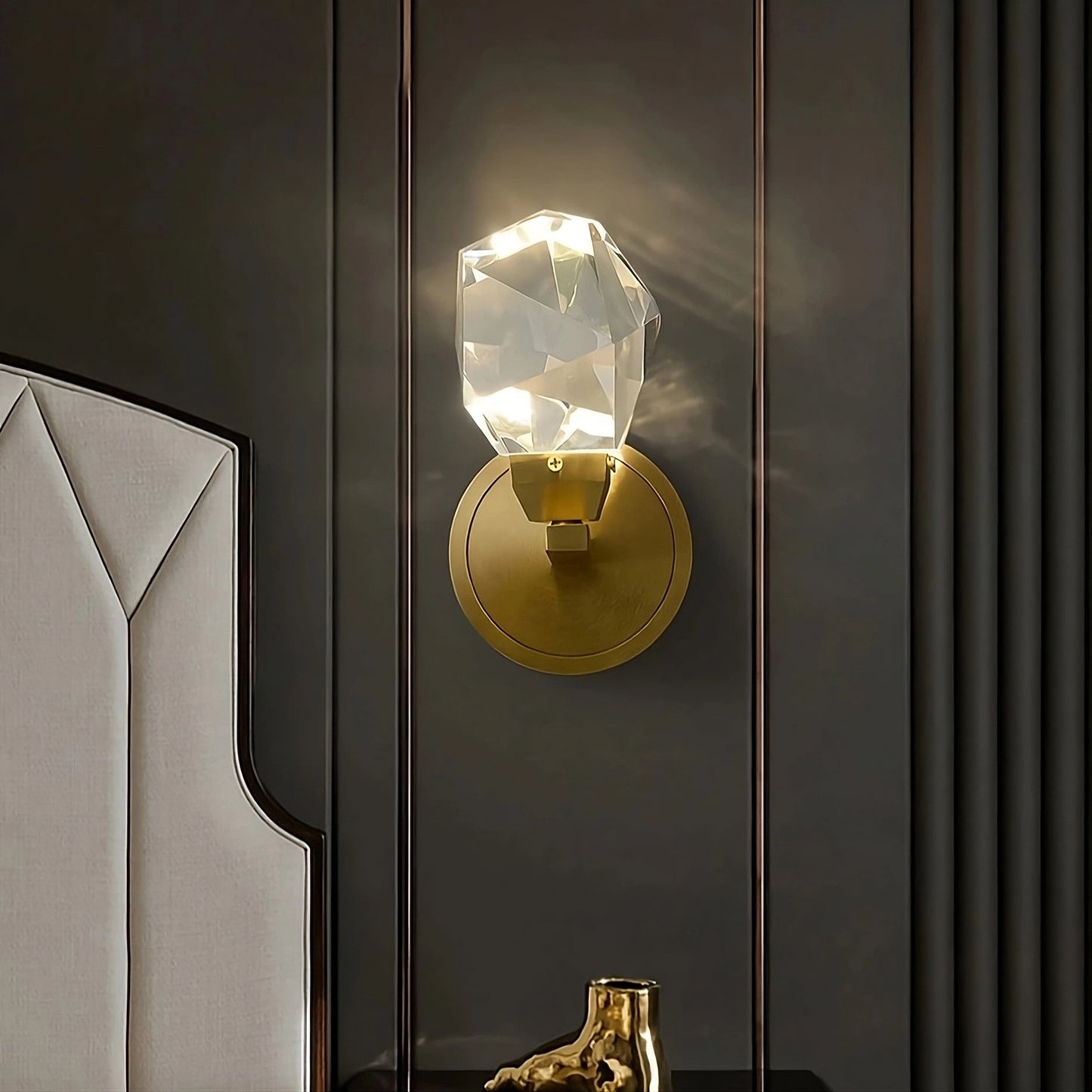 Applique Murale Cristal – Élégance Moderne avec Cristaux Artisanaux Applique murale Electro Paris