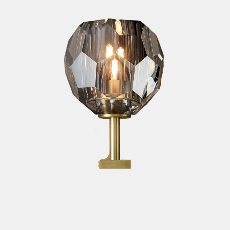 Applique en Verre Fumé – Élégance Mid-Century et Savoir-Faire Moderne Applique en verre Electro Paris Laiton Bruni Laqué