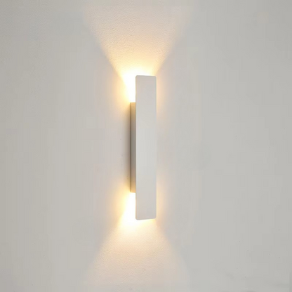 Applique murale d'extérieur élégante et étanche en aluminium fin Applique murale Electro Paris Blanc Blanc chaud 20.5 CM