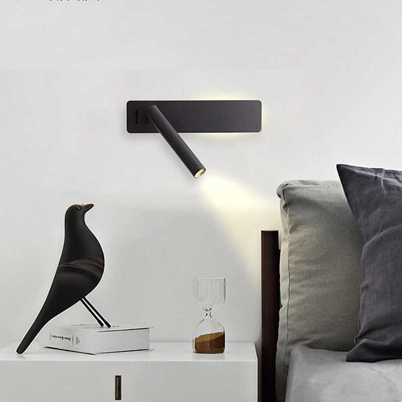 Applique Murale de Lecture pour Chambre – Lampe LED Orientable avec Port USB Éclairage Electro Paris