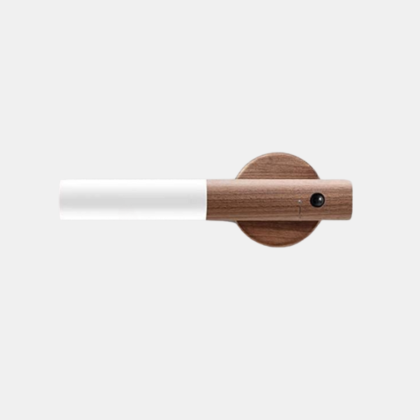 Applique Murale Moderne en Bois avec Détecteur de Mouvement Appliques murales Electro Paris Bois D6.2 * H18.2cm lumière chaude monochrome Par Interrupteur