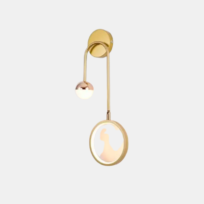 Applique Murale Moderne en Fer Forgé et Aluminium – Éclairage LED Élégant pour Salon ou Chambre Éclairage mural Electro Paris Or Droite Blanc Doux